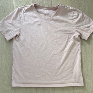 Uniqlo Light Pink Crew Neck Short Sleeve Tee